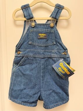 Vintage Deadstock Vestback OshKosh B'gosh Shortalls Size 2T